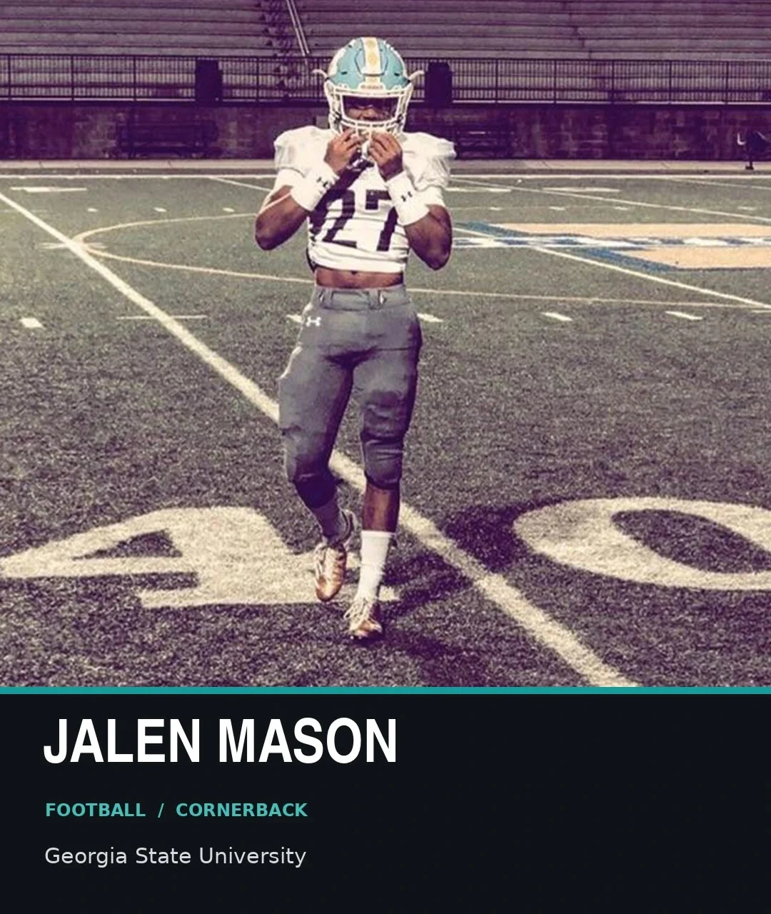 Jalen Mason, football cornerback, Georgia State University