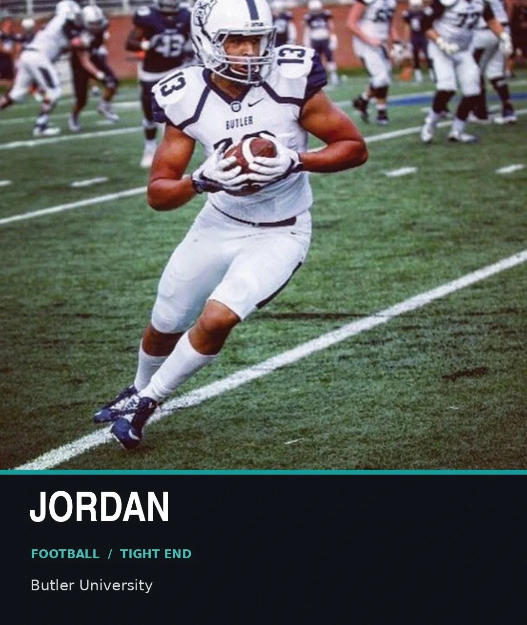 Jordan, football tight end, Butler University