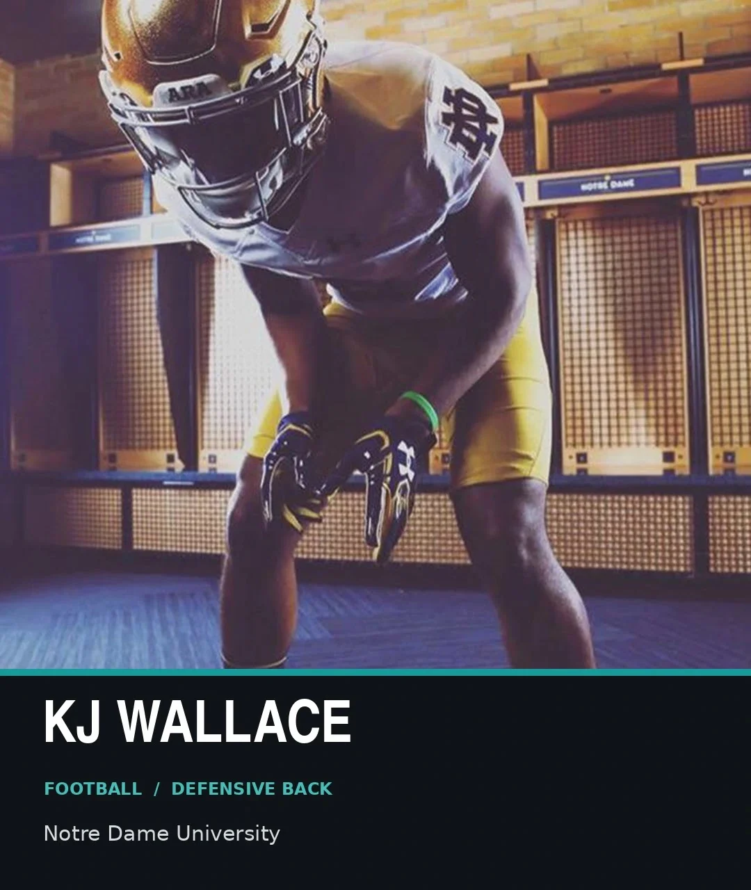 KJ Wallace, football defensive back, Notre Dame