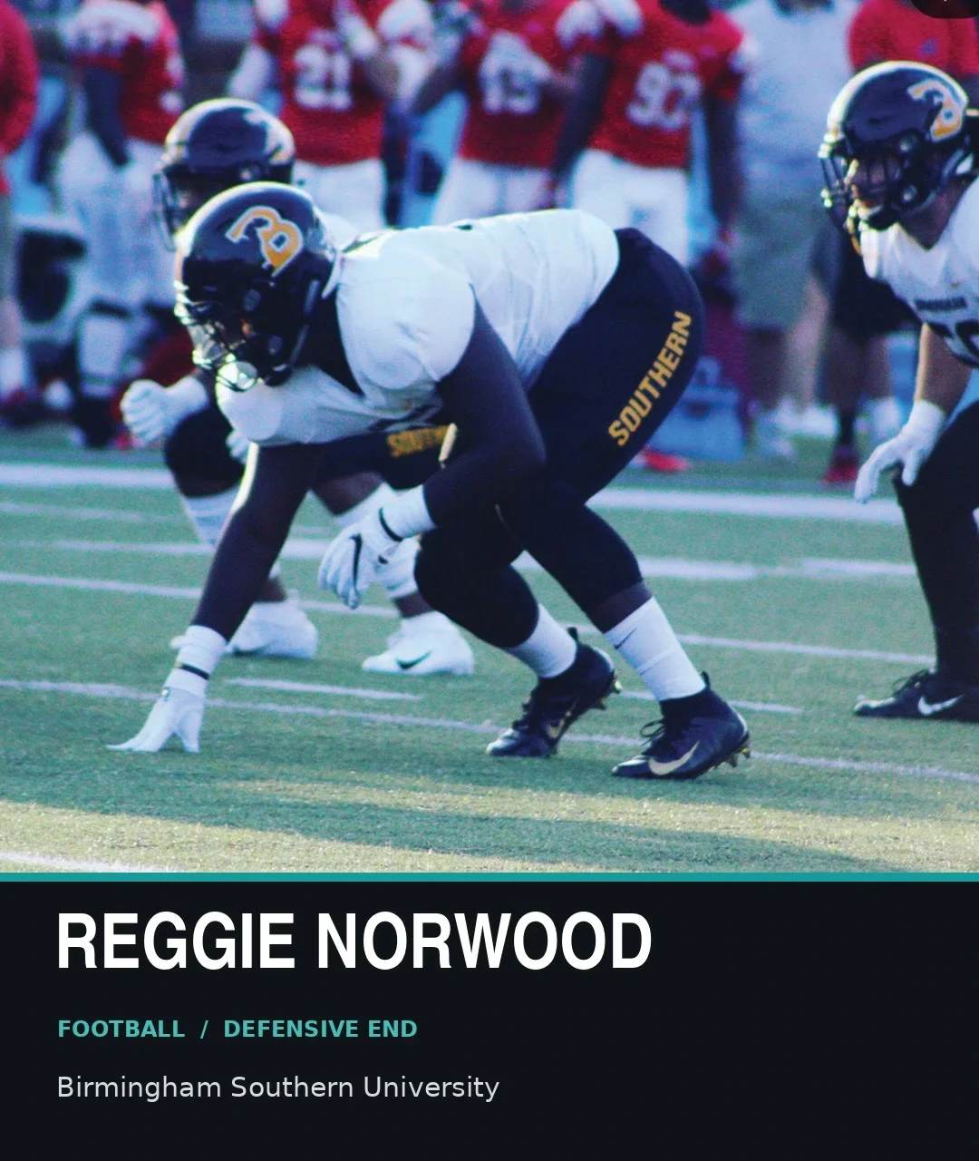 Reggie Norwood, football defensive end, Birmingham Southern